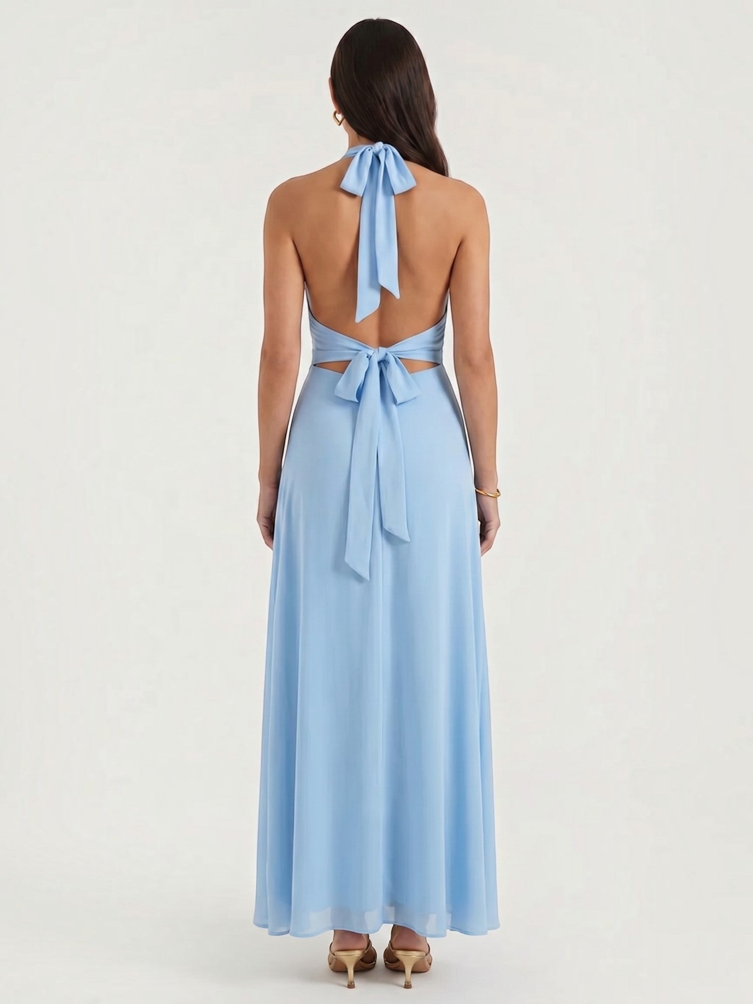 Anya Maxi Abendkleid Neckholder mit Beinschlitz