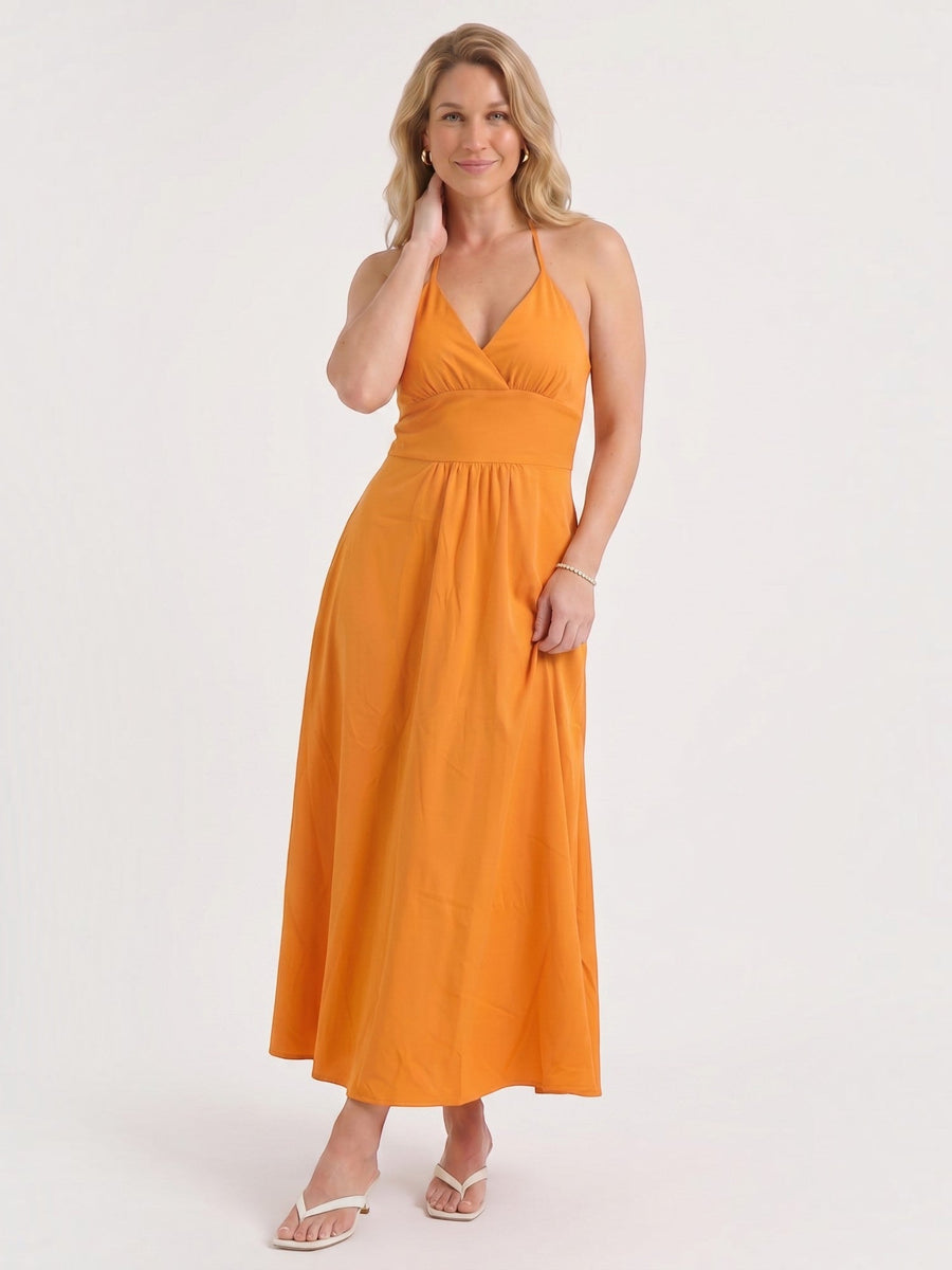 Monica Maxikleid mit Neckholder-Ausschnitt