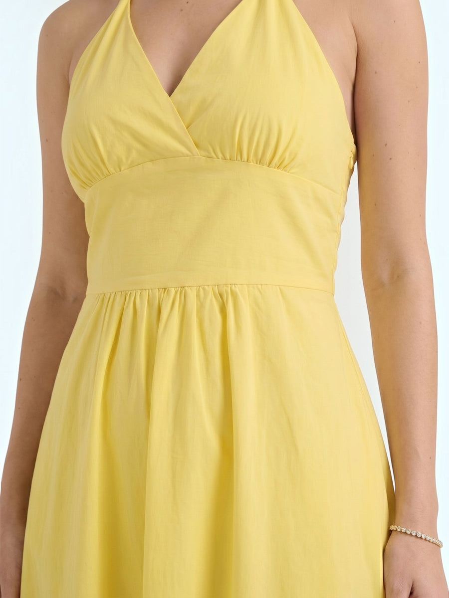 Monica Maxikleid mit Neckholder-Ausschnitt