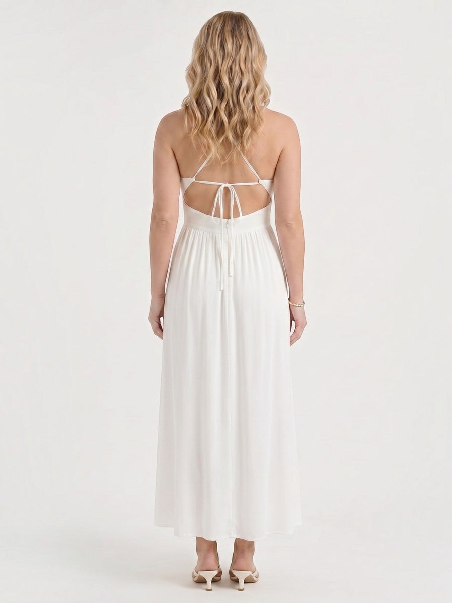 Monica Maxikleid mit Neckholder-Ausschnitt