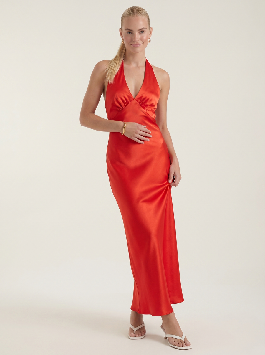 Essie Maxikleid Neckholder mit V-Ausschnitt