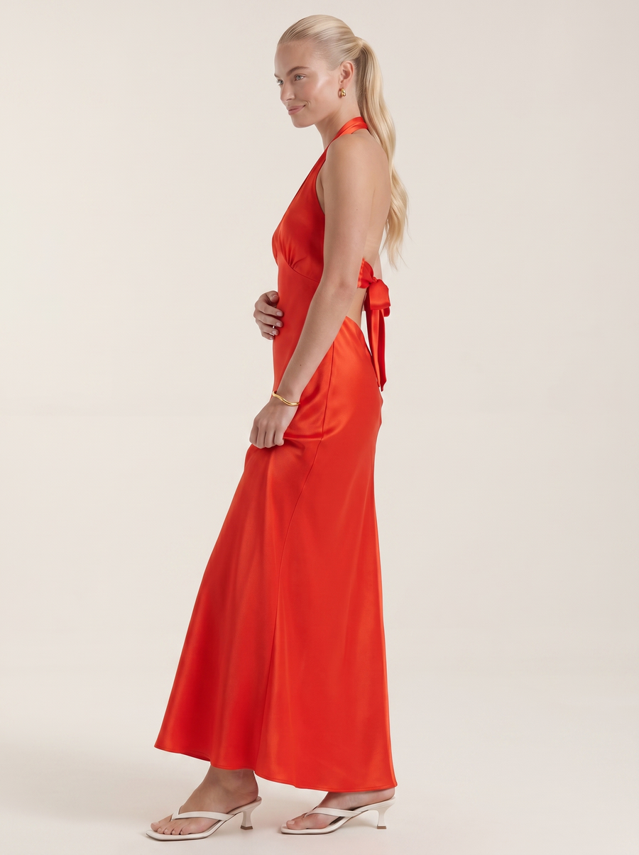 Essie Maxikleid Neckholder mit V-Ausschnitt