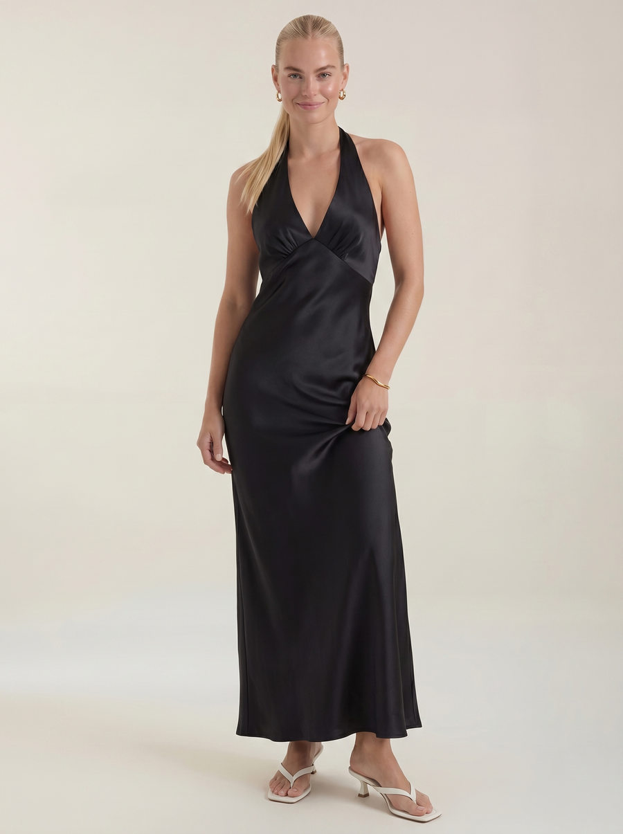 Essie Maxikleid Neckholder mit V-Ausschnitt
