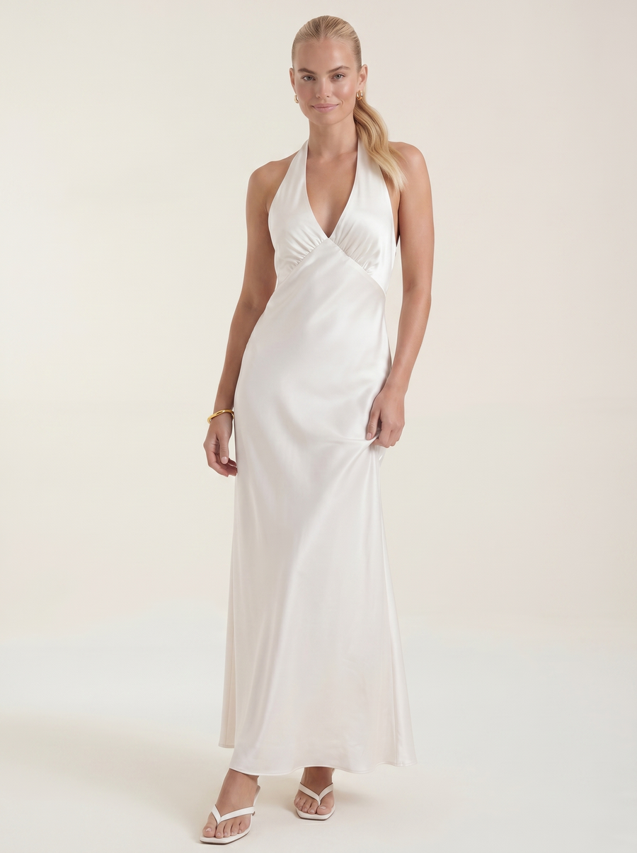 Essie Maxikleid Neckholder mit V-Ausschnitt