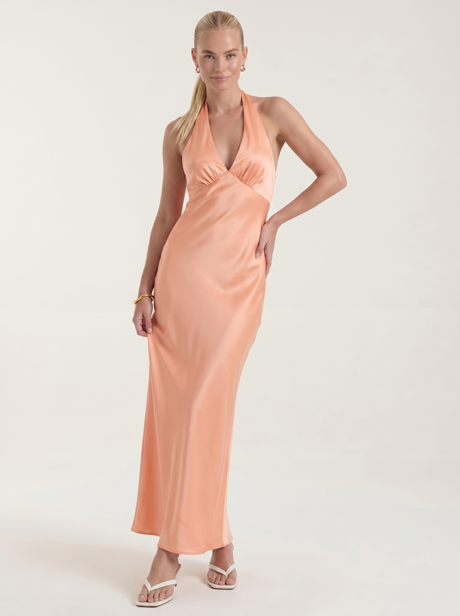 Essie Maxikleid Neckholder mit V-Ausschnitt