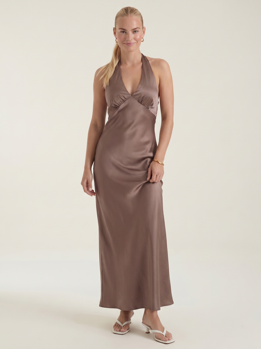 Essie Maxikleid Neckholder mit V-Ausschnitt