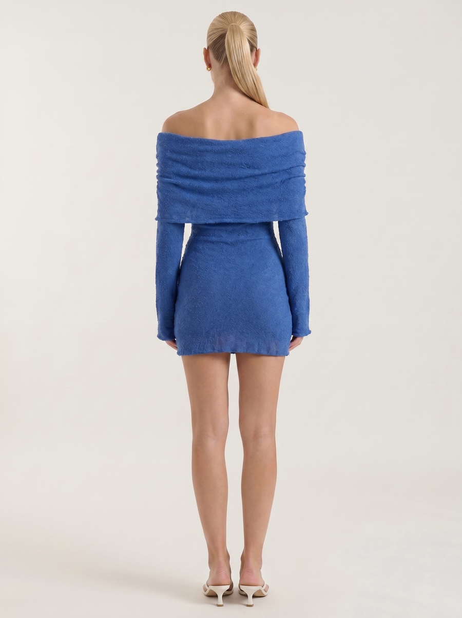 Rochelle Strickkleid Schulterfrei mit Langarm