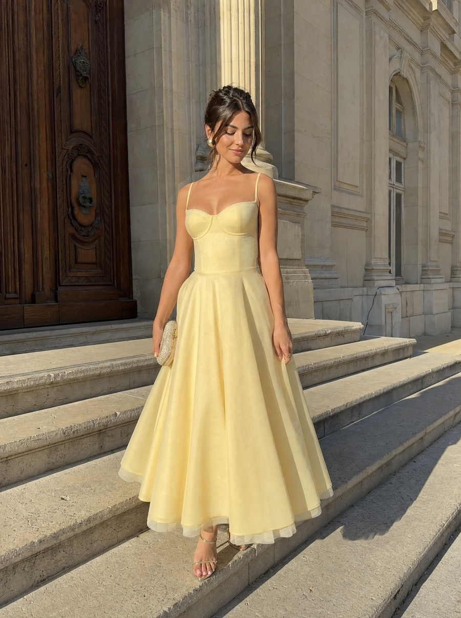 Isolde Tüll-Midikleid