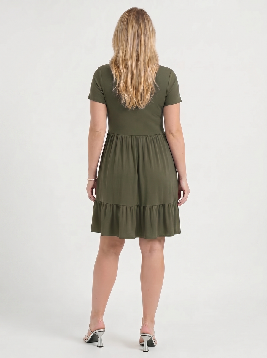 Wanda Minikleid mit Karree-Ausschnitt und Stufenrock