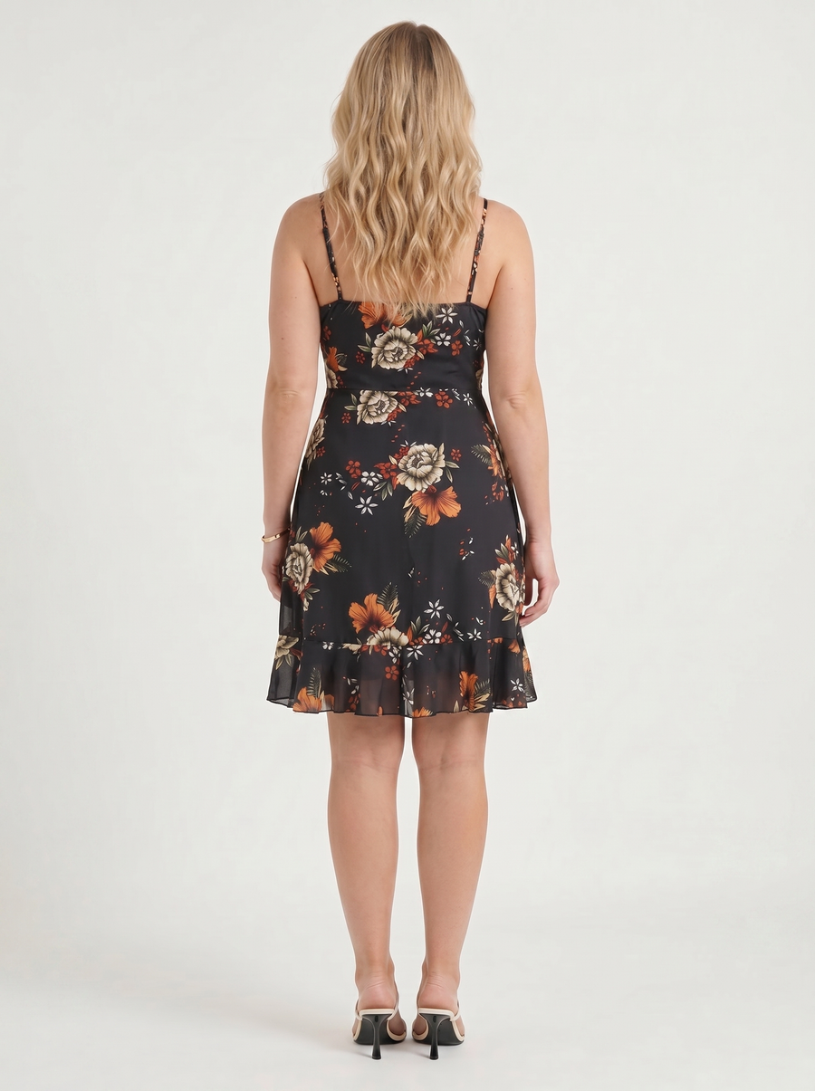 Willow Minikleid mit Wickeloptik und Volantsaum
