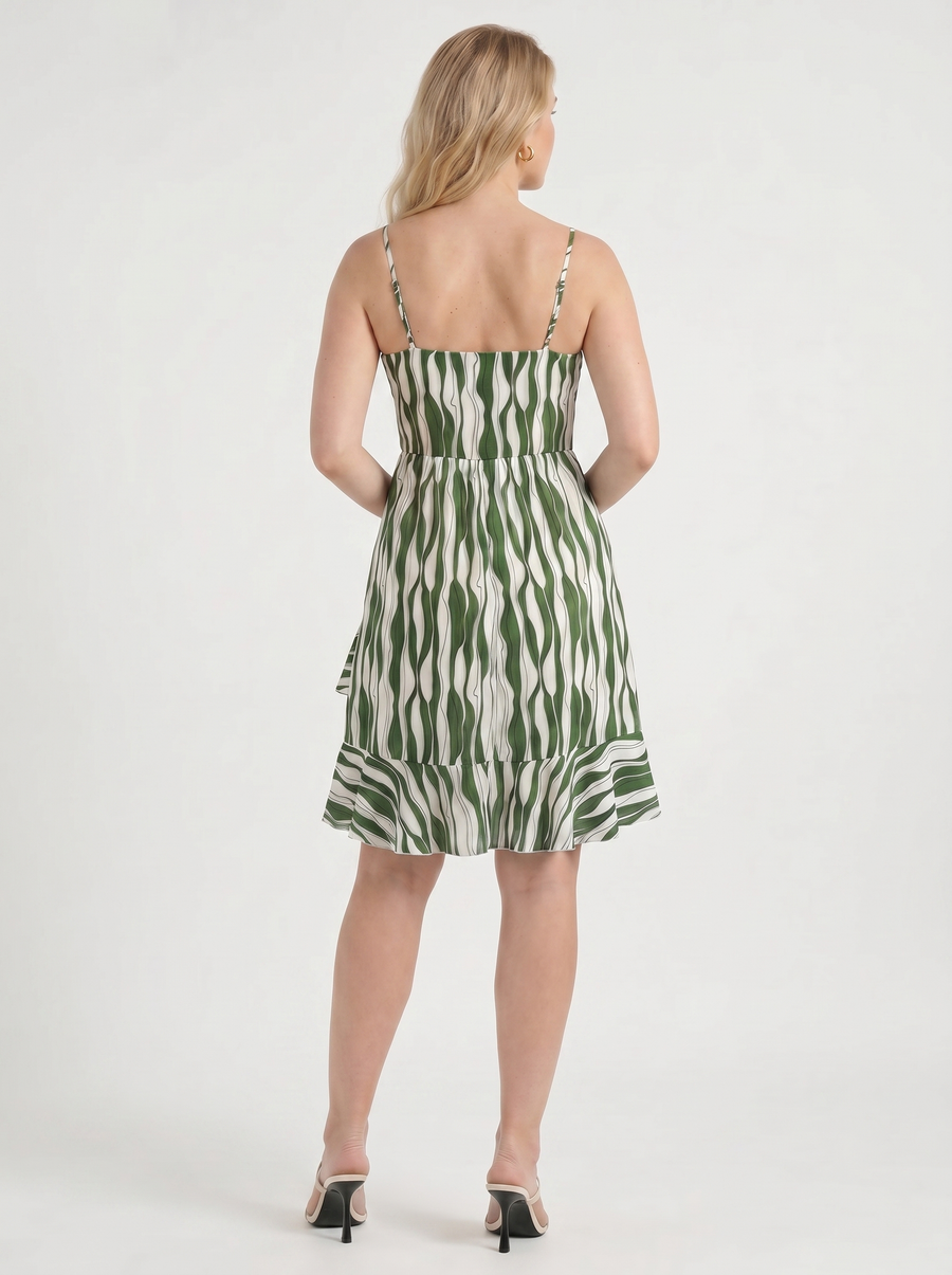 Willow Minikleid mit Wickeloptik und Volantsaum