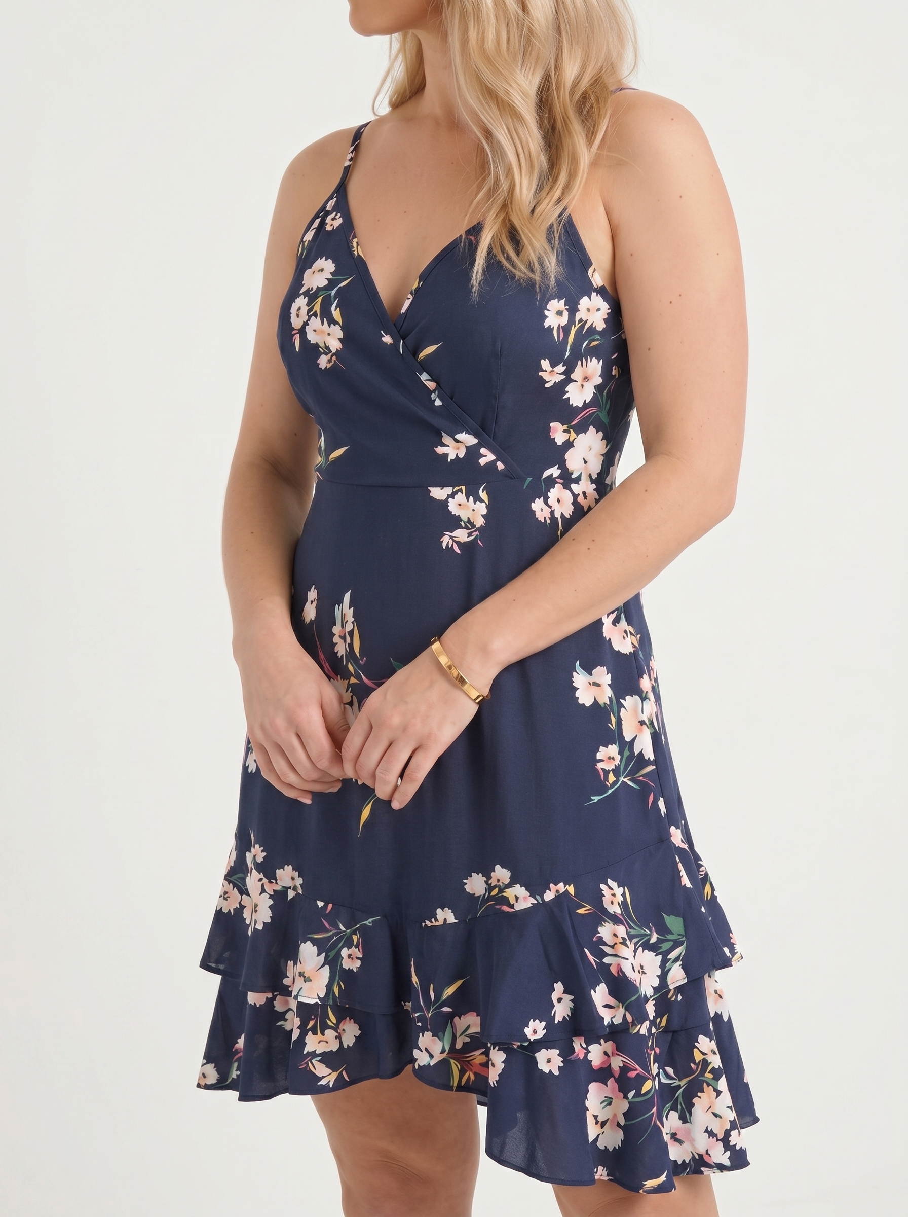Willow Minikleid mit Wickeloptik und Volantsaum