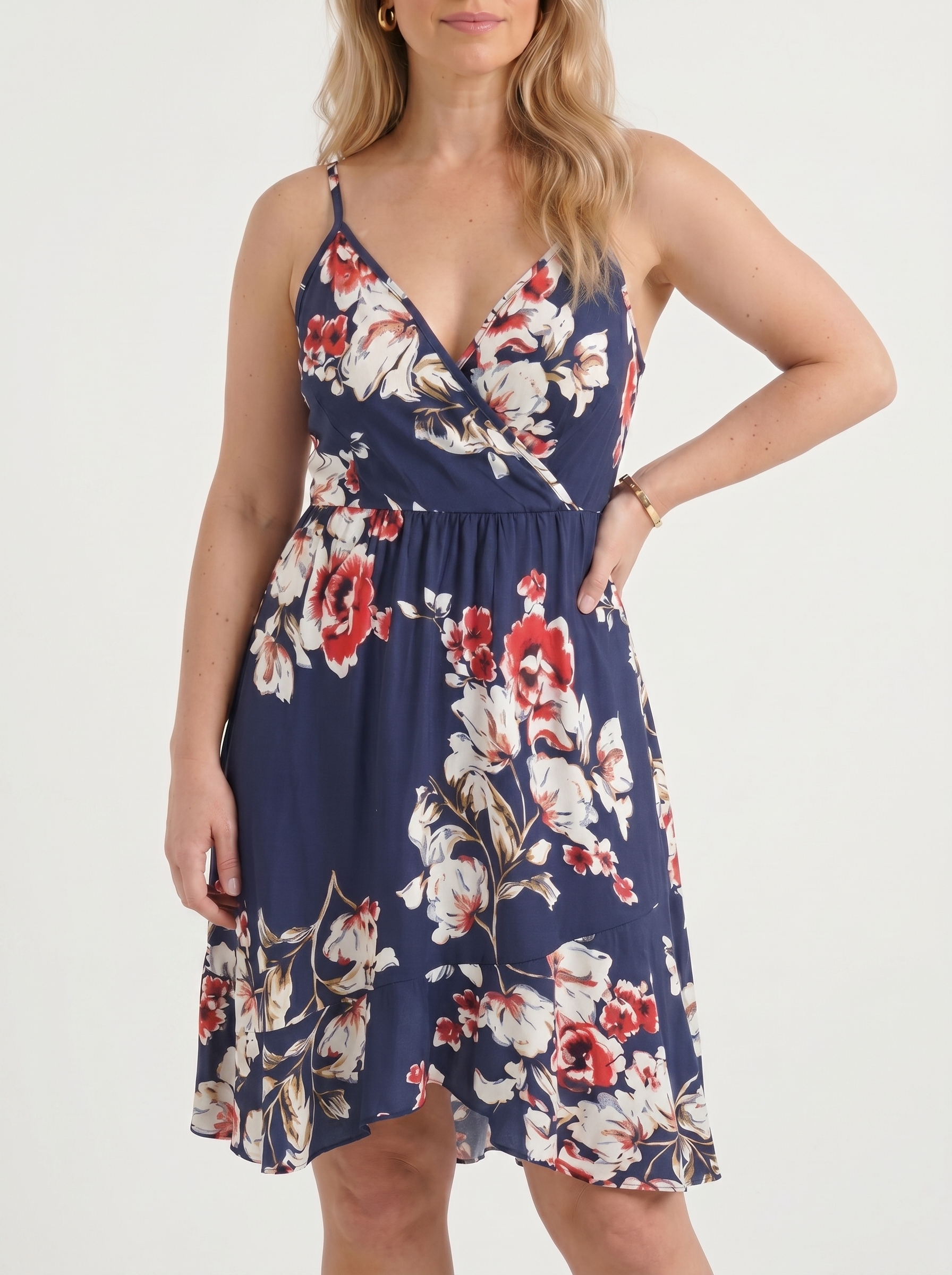 Willow Minikleid mit Wickeloptik und Volantsaum