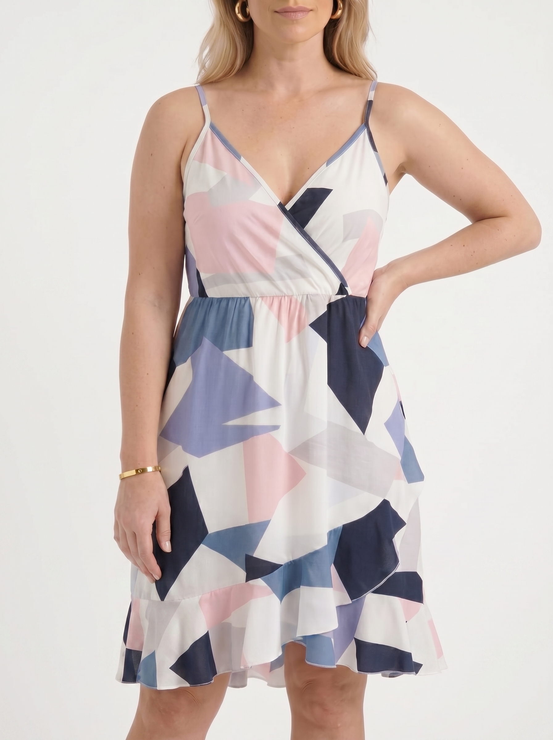 Willow Minikleid mit Wickeloptik und Volantsaum