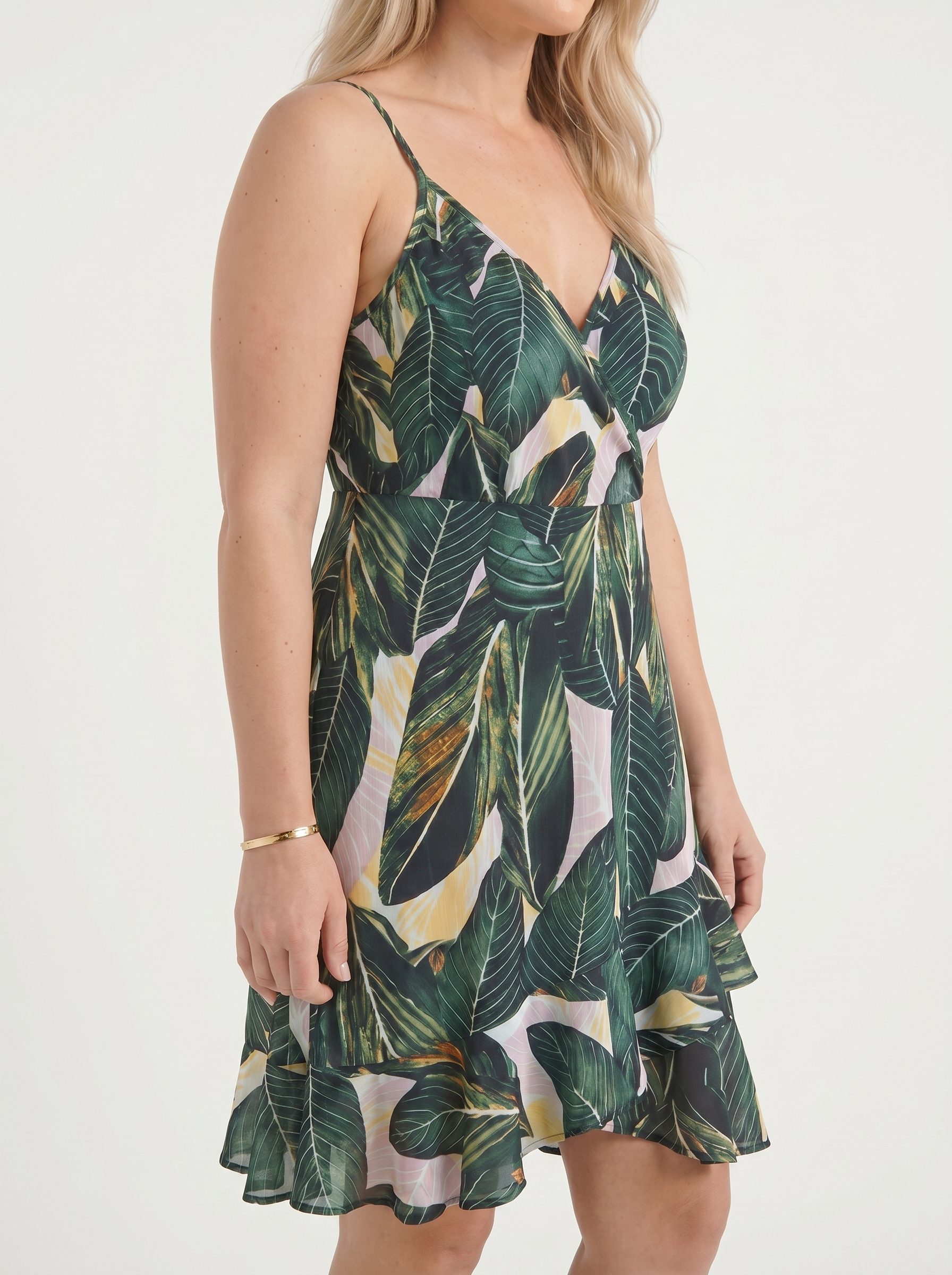 Willow Minikleid mit Wickeloptik und Volantsaum