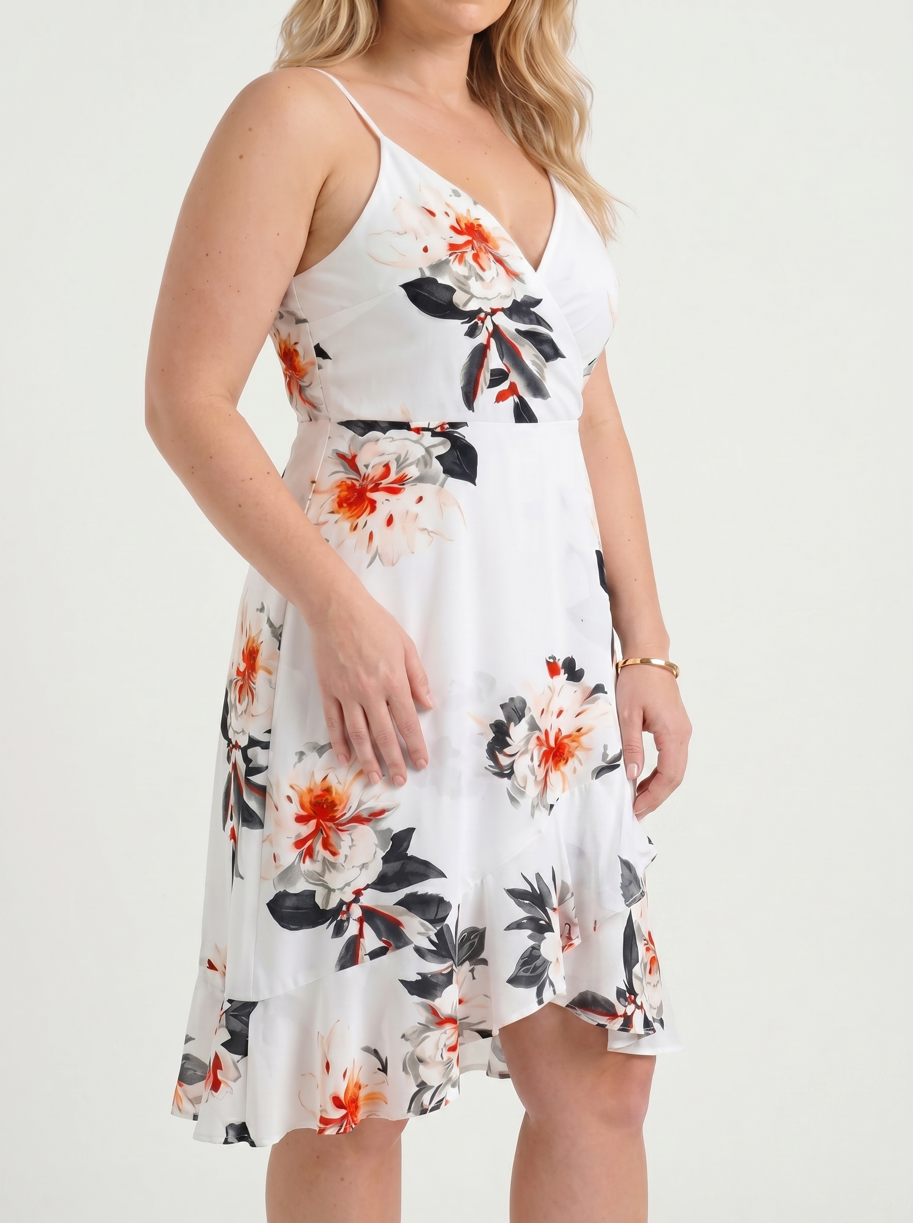 Willow Minikleid mit Wickeloptik und Volantsaum