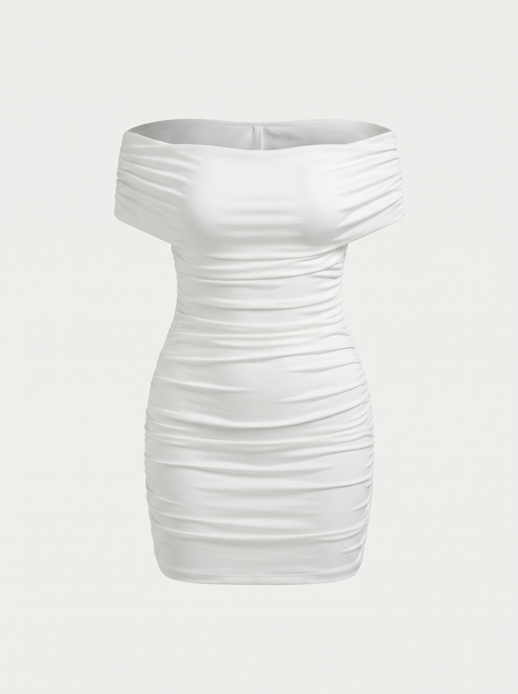 Elora Bardot-Minikleid mit Raffung