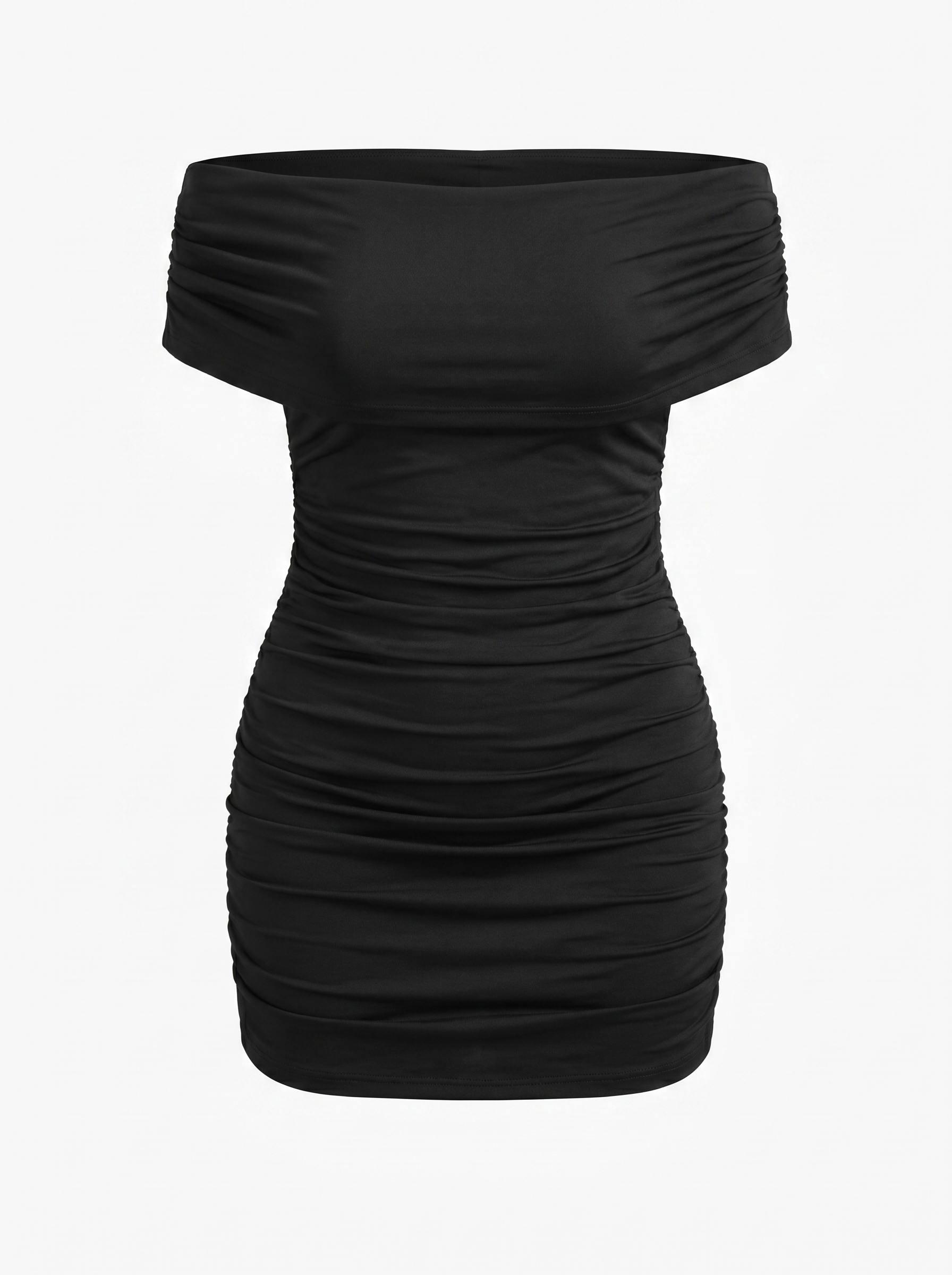 Elora Bardot-Minikleid mit Raffung