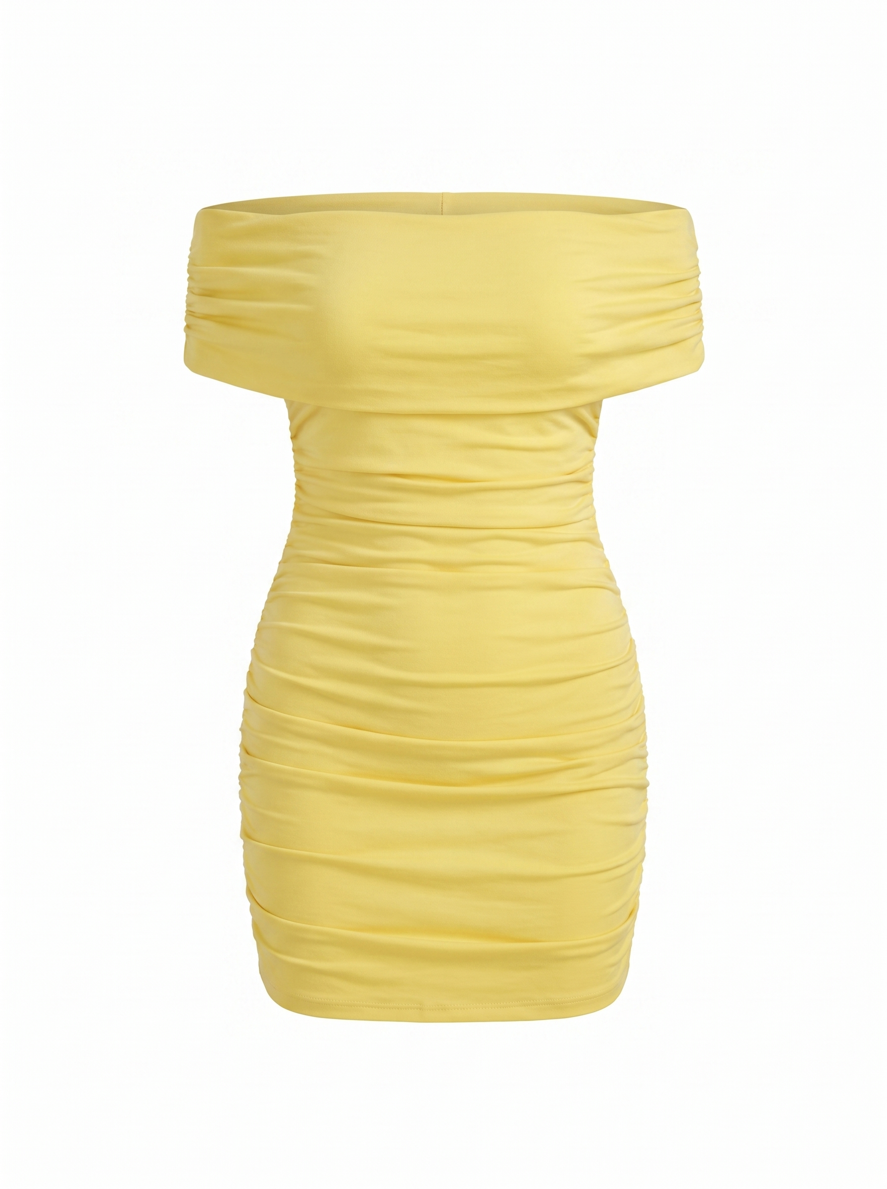 Elora Bardot-Minikleid mit Raffung