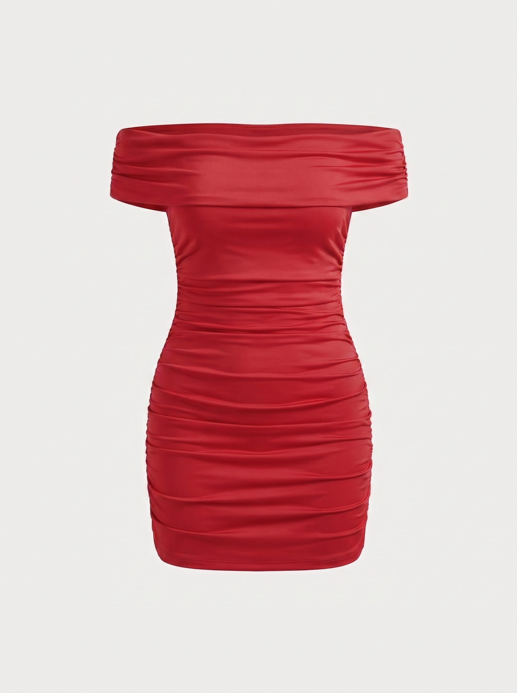 Elora Bardot-Minikleid mit Raffung