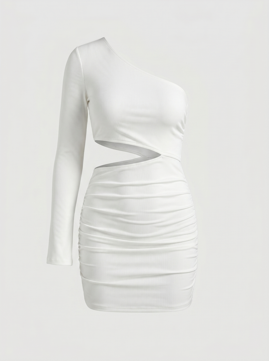 Marina One-Shoulder-Minikleid mit Cut-out