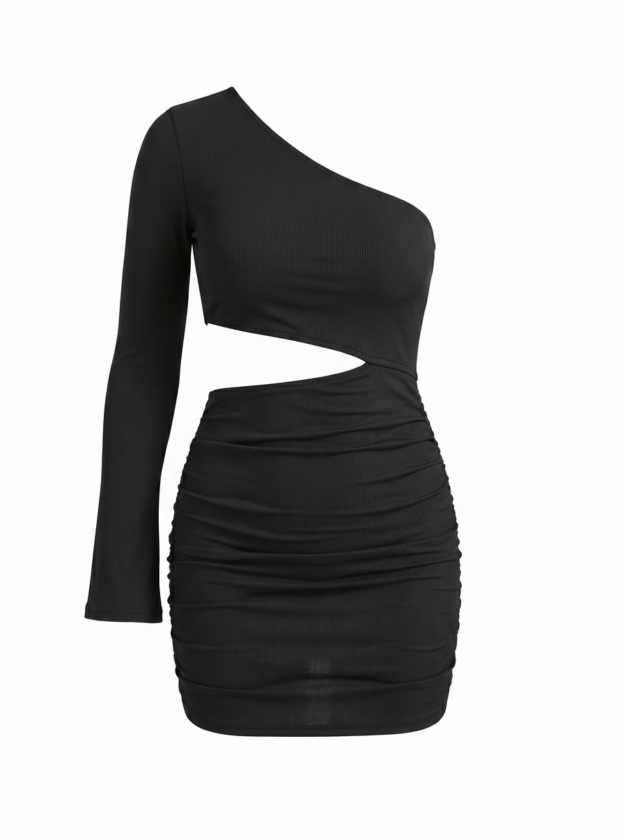 Marina One-Shoulder-Minikleid mit Cut-out