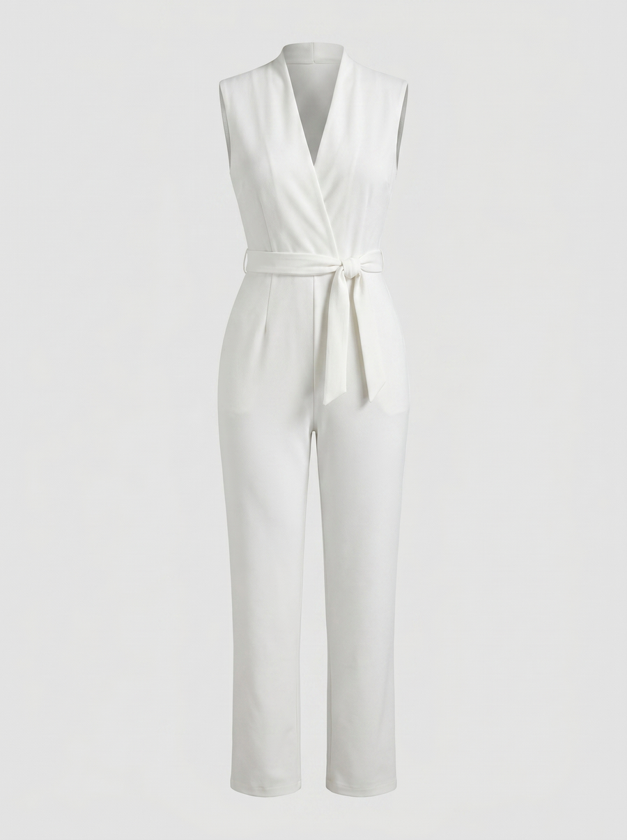 Kayleigh Jumpsuit mit Wickeloptik und Bindegürtel