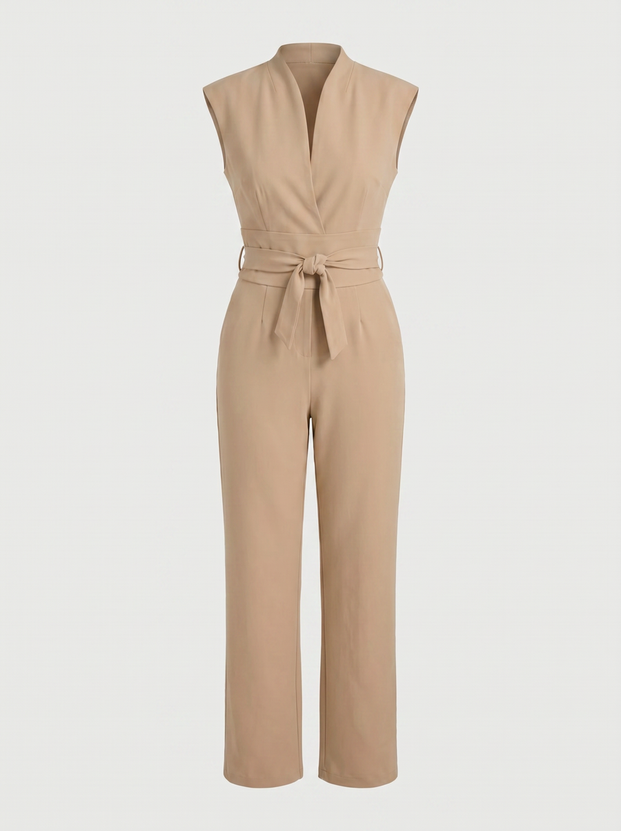 Kayleigh Jumpsuit mit Wickeloptik und Bindegürtel