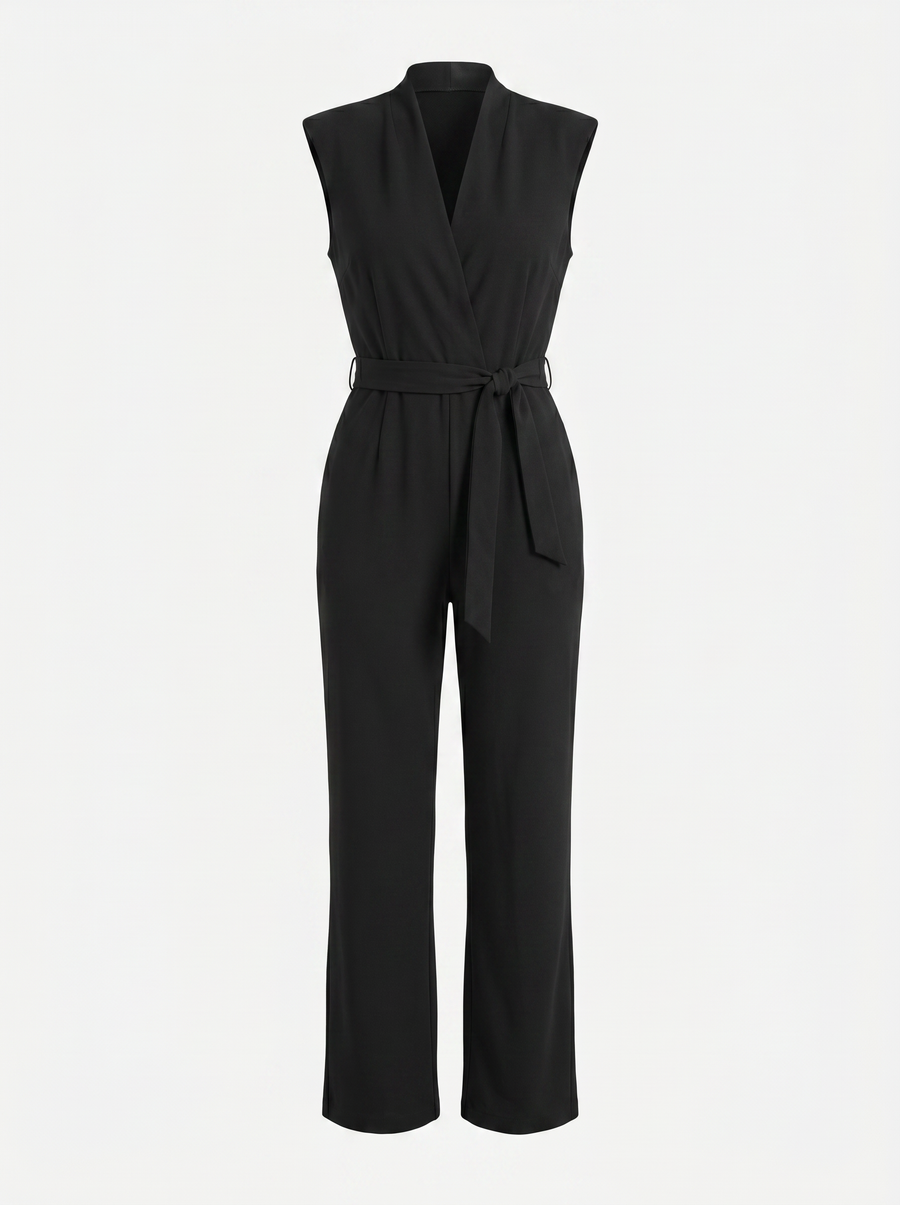 Kayleigh Jumpsuit mit Wickeloptik und Bindegürtel