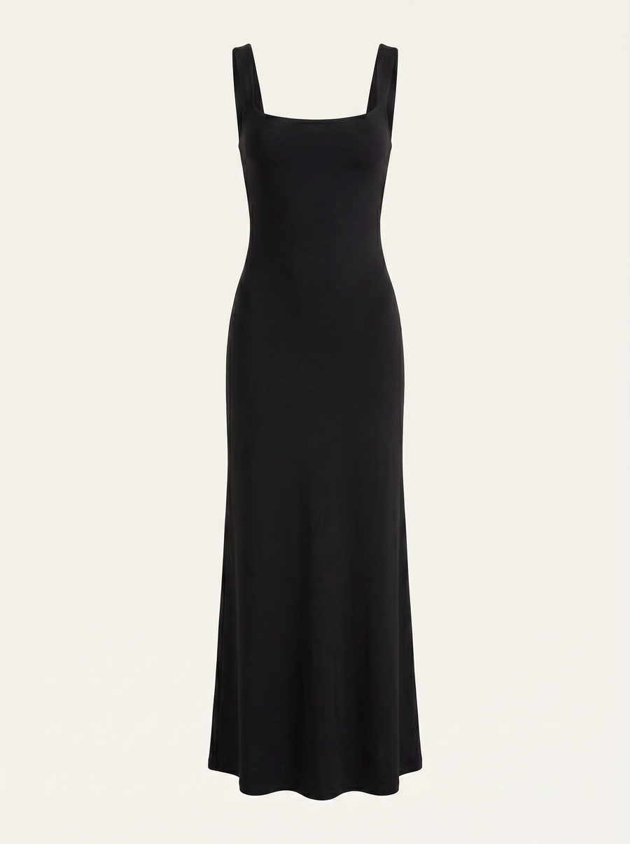Angelica Maxikleid mit Karree-Ausschnitt