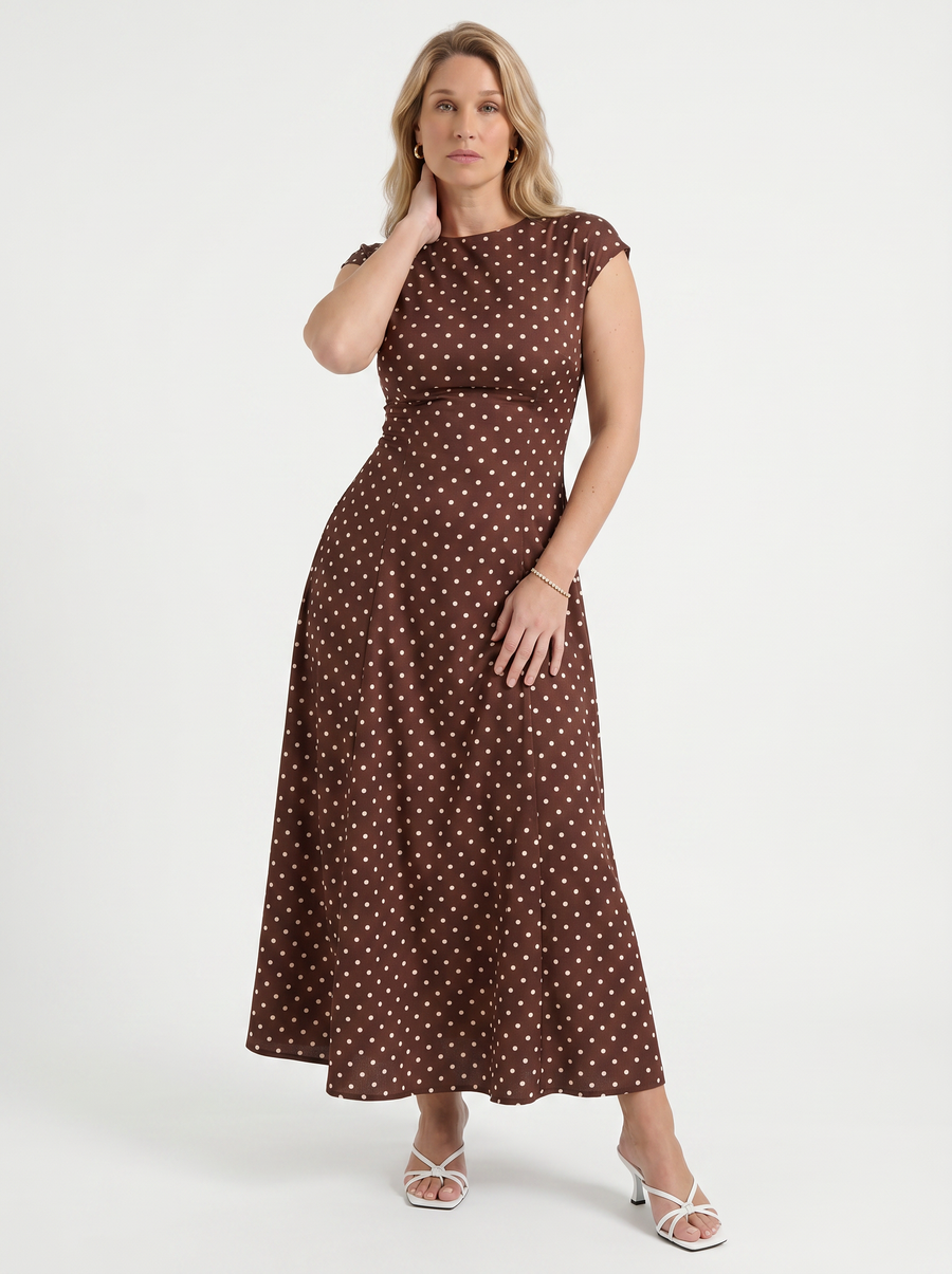 Vionna Maxikleid mit Tupfenprint