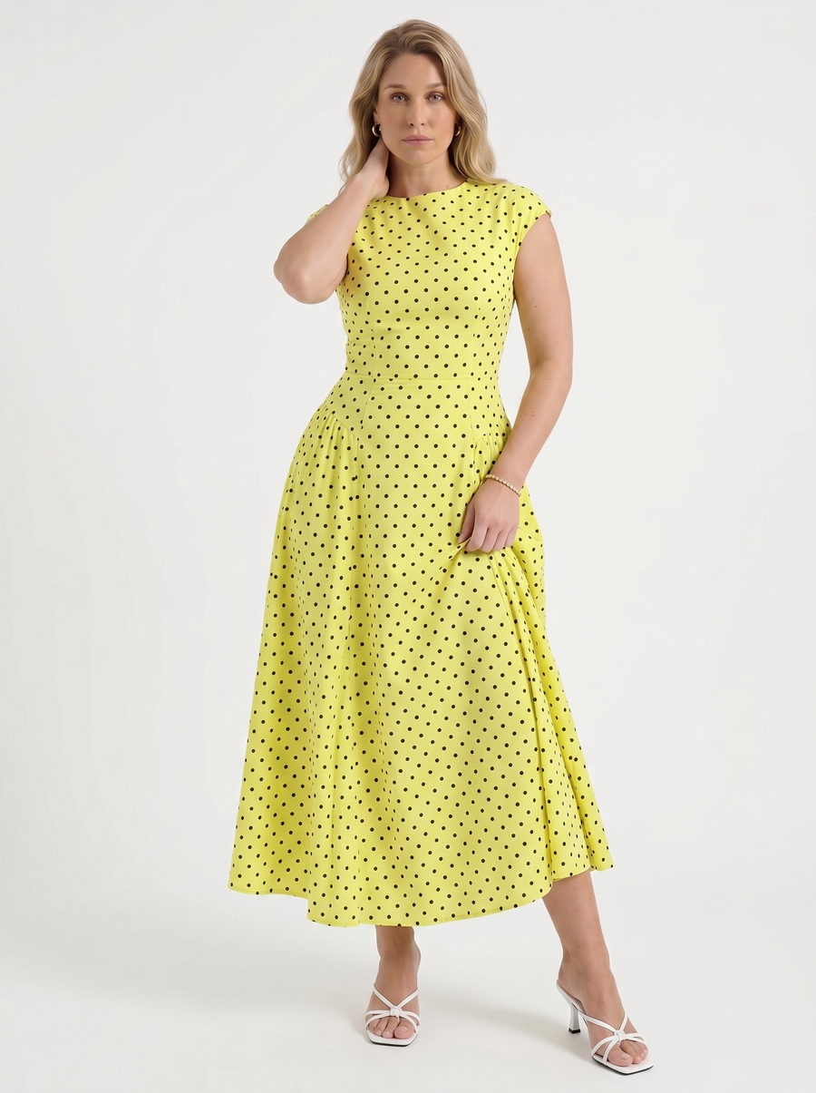 Vionna Maxikleid mit Tupfenprint