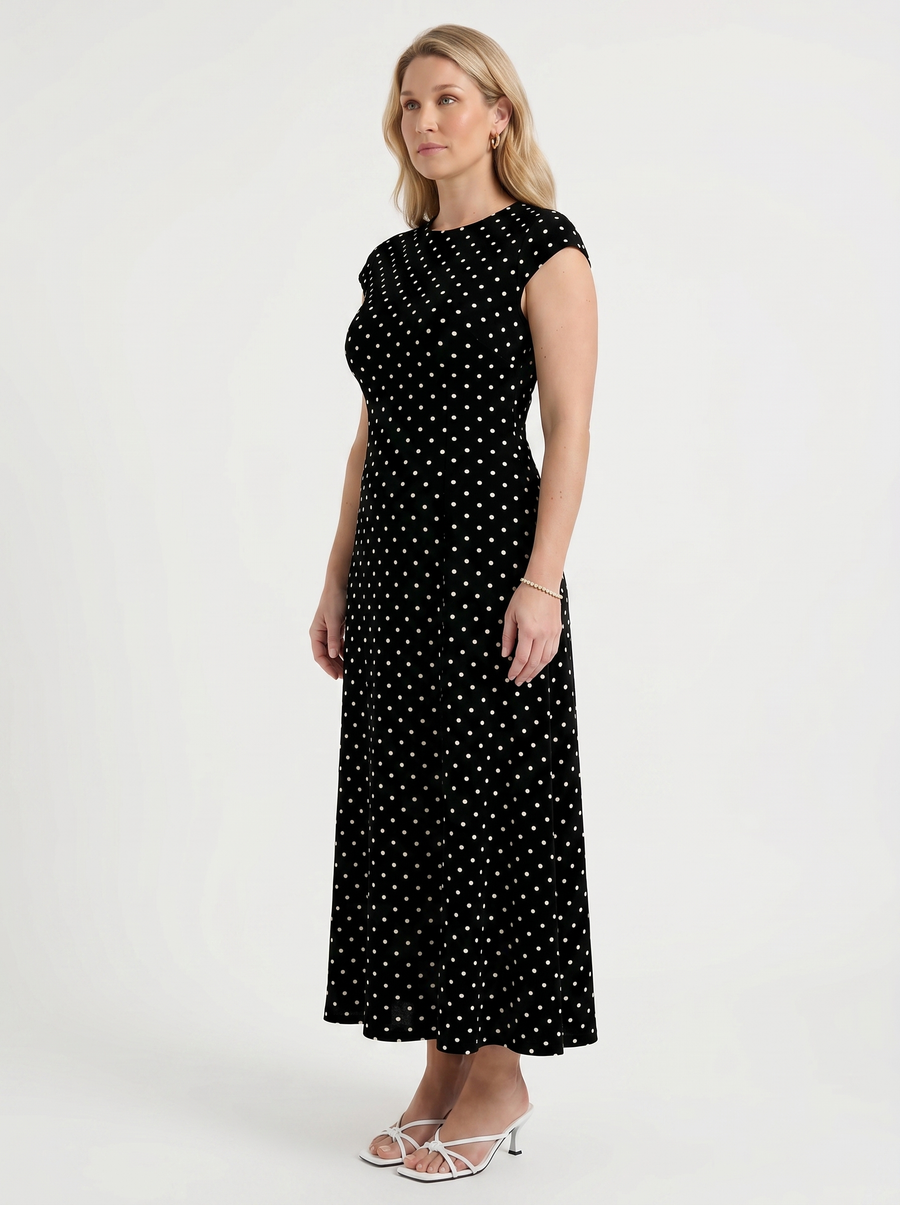 Vionna Maxikleid mit Tupfenprint