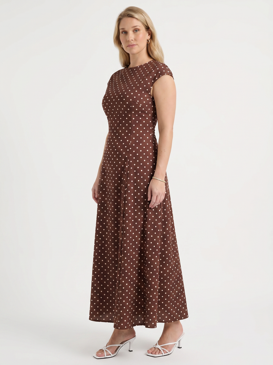 Vionna Maxikleid mit Tupfenprint