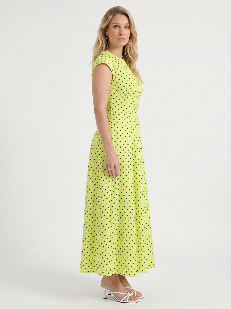 Vionna Maxikleid mit Tupfenprint