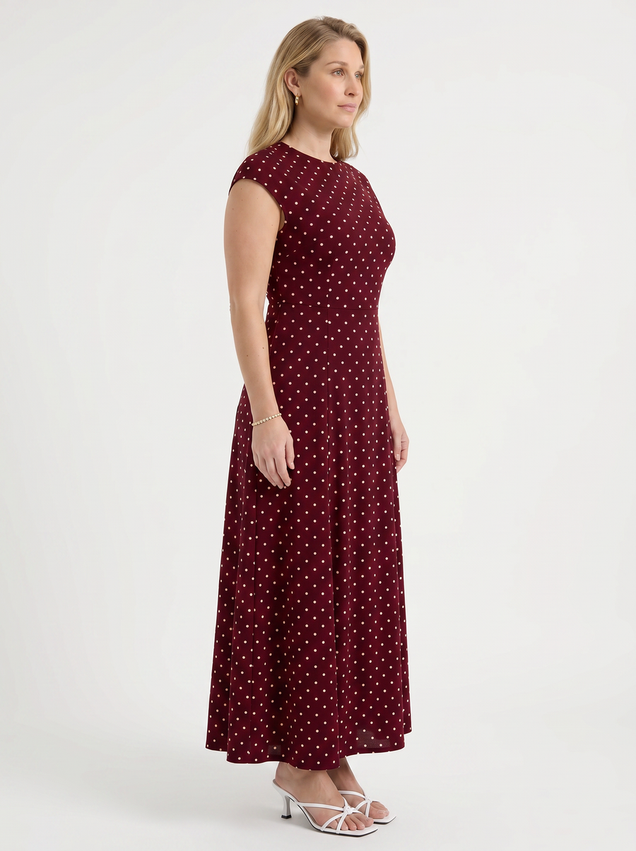 Vionna Maxikleid mit Tupfenprint