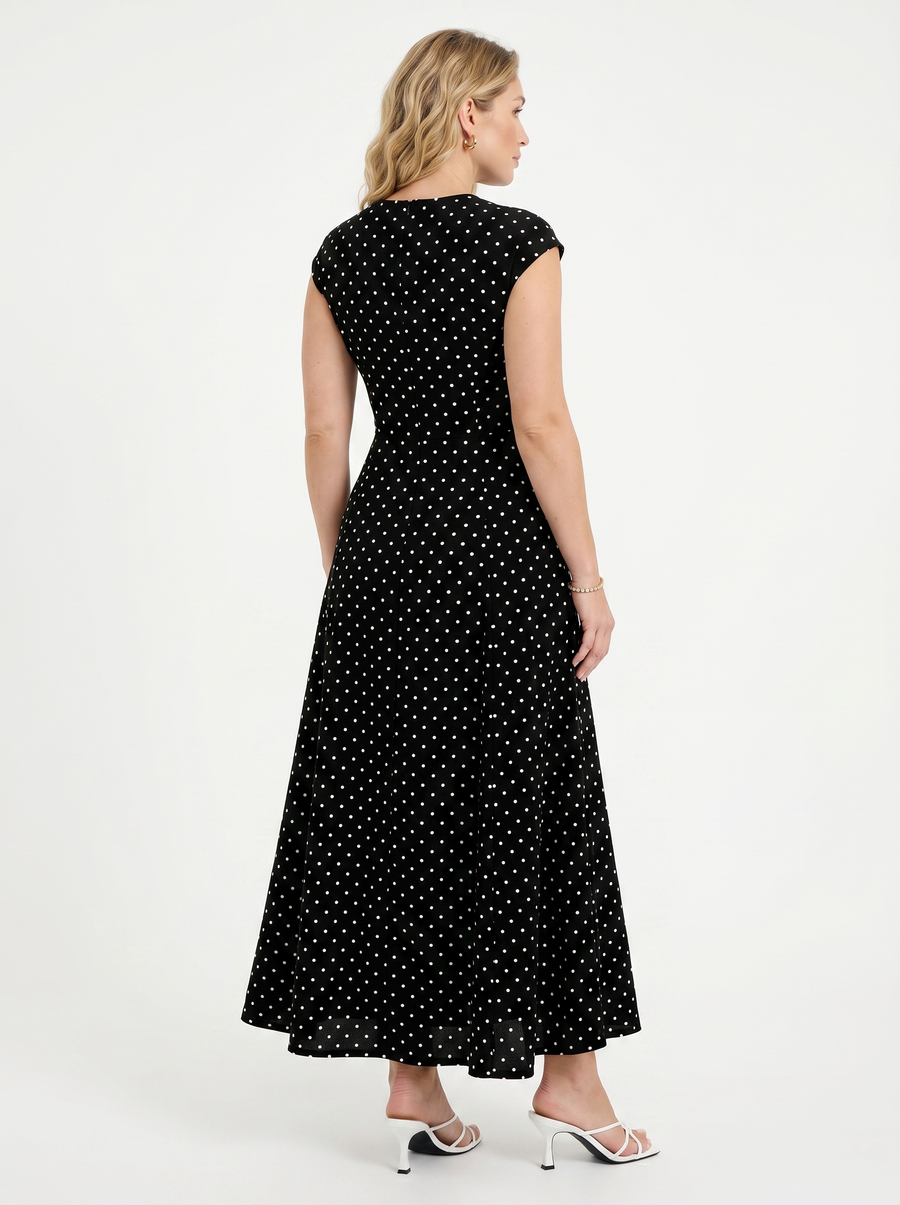 Vionna Maxikleid mit Tupfenprint
