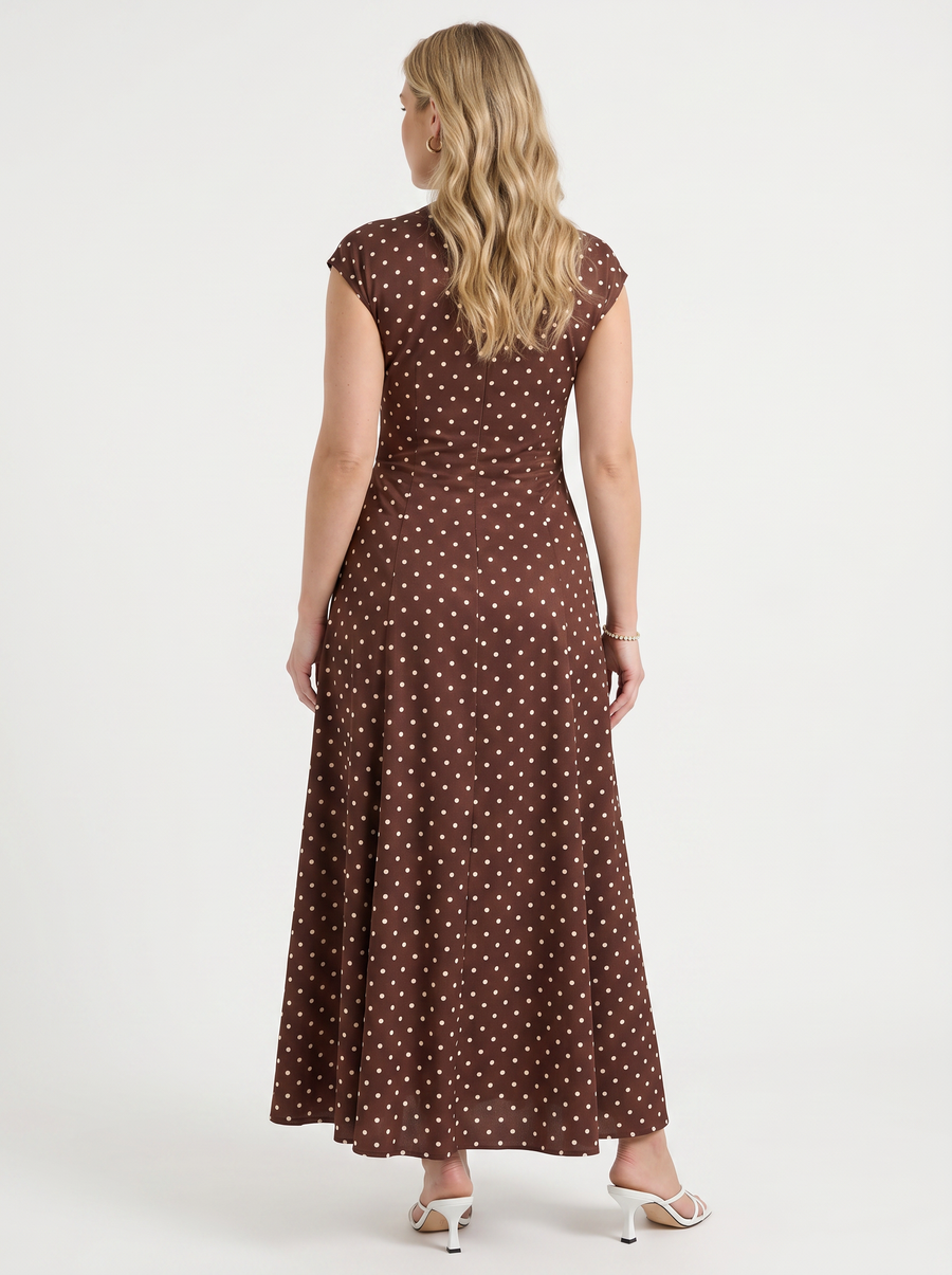 Vionna Maxikleid mit Tupfenprint