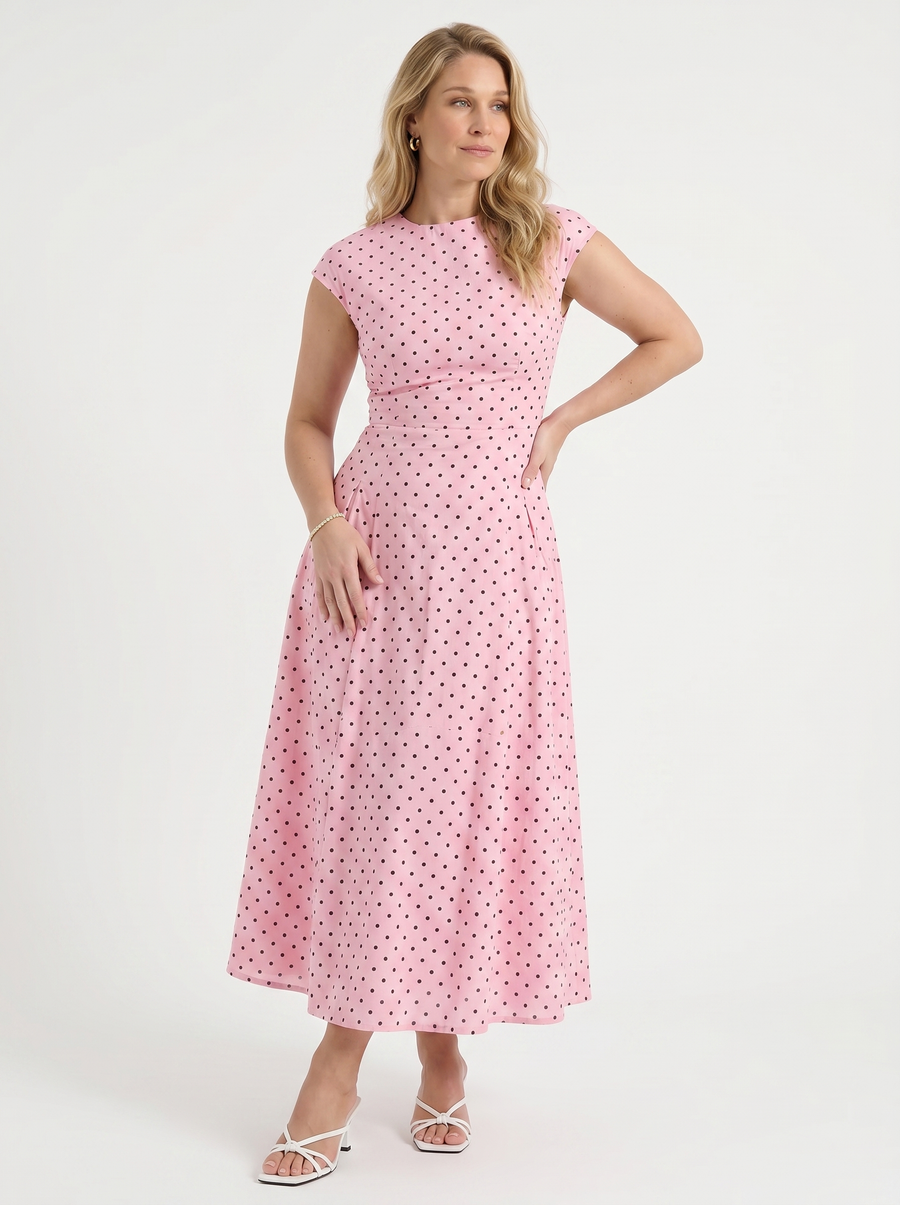 Vionna Maxikleid mit Tupfenprint