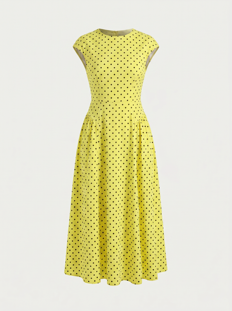Vionna Maxikleid mit Tupfenprint