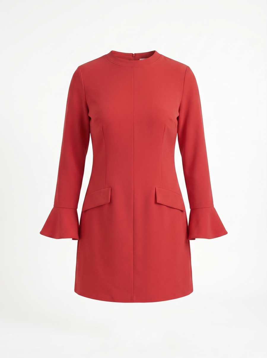Clarrise Minikleid mit Volant Ärmel