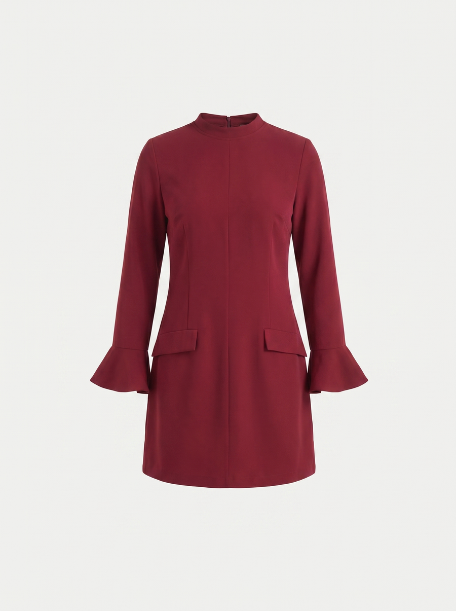 Clarrise Minikleid mit Volant Ärmel