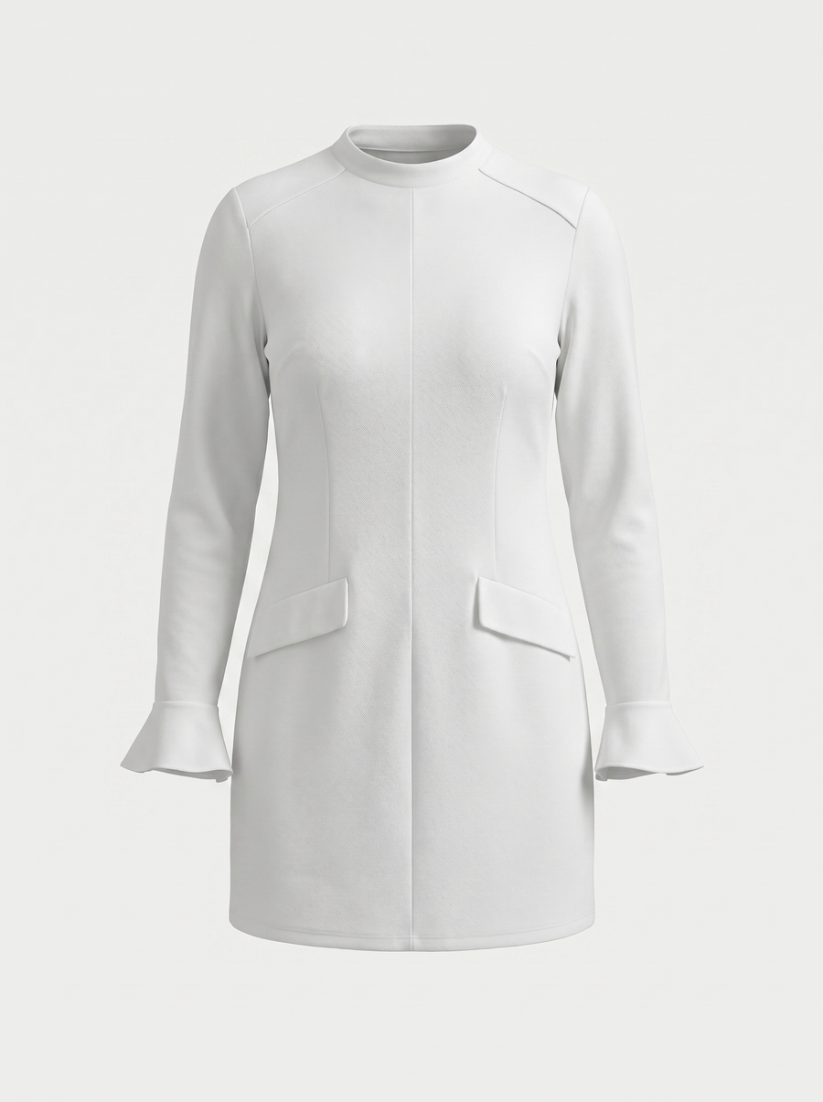 Clarrise Minikleid mit Volant Ärmel