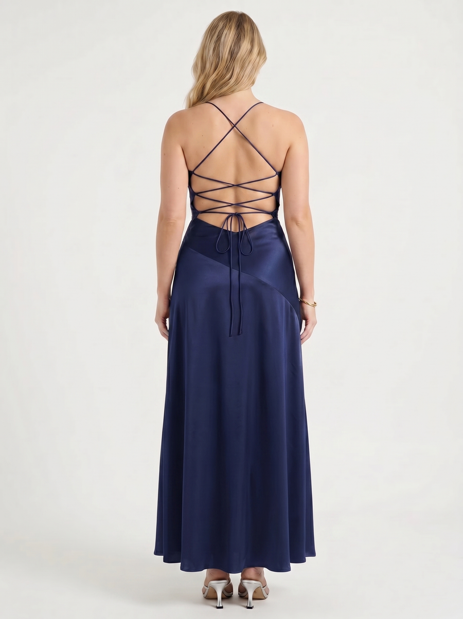 Serenity Maxikleid mit Volant und Beinschlitz