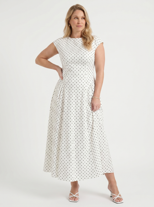 Vionna Maxikleid mit Tupfenprint
