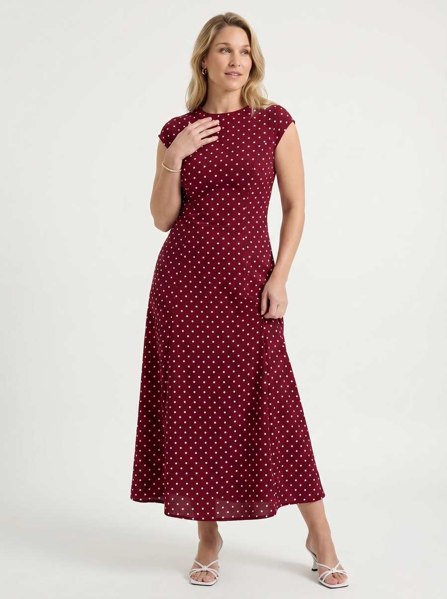 Vionna Maxikleid mit Tupfenprint