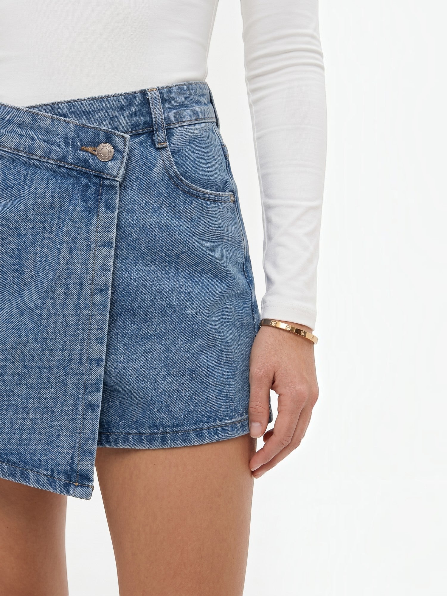 Casey Jeansrock mit Wickeloptik