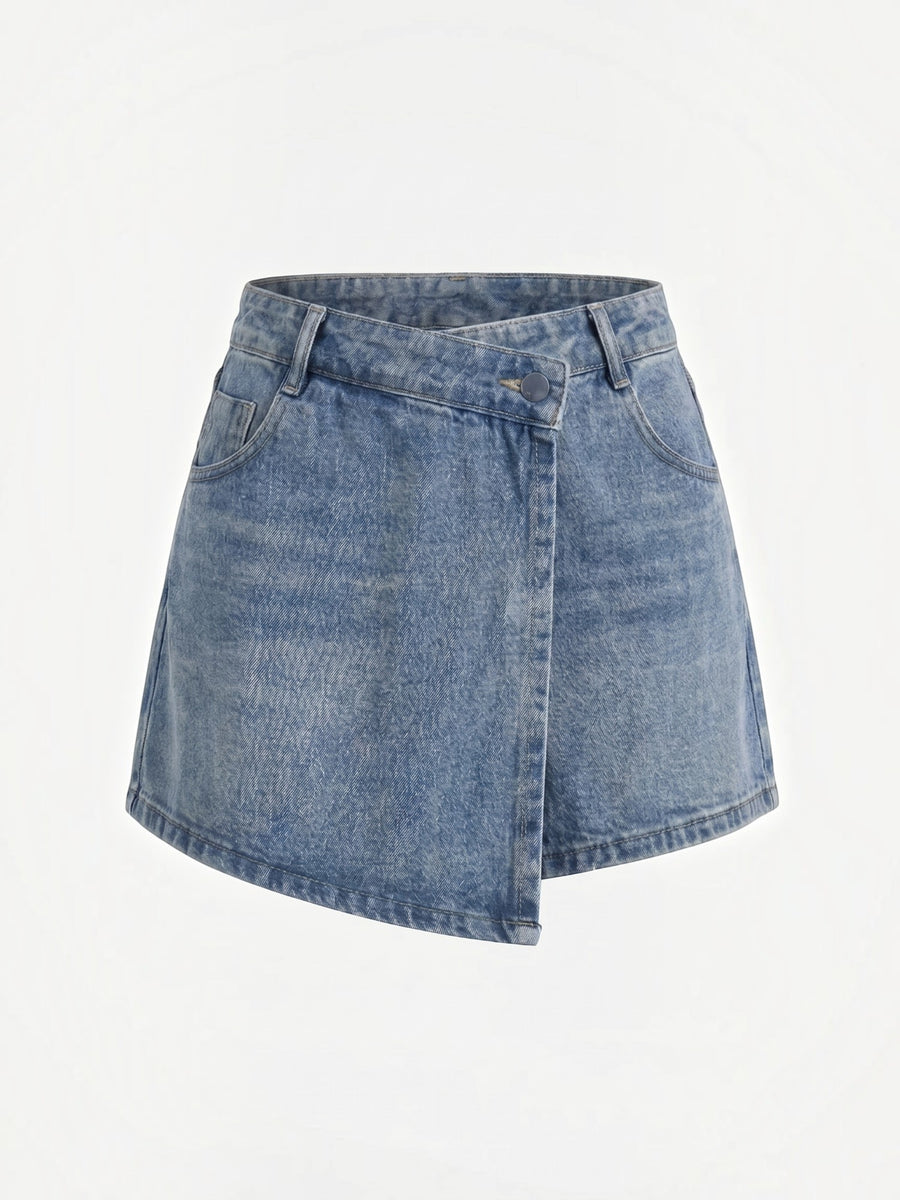 Casey Jeansrock mit Wickeloptik