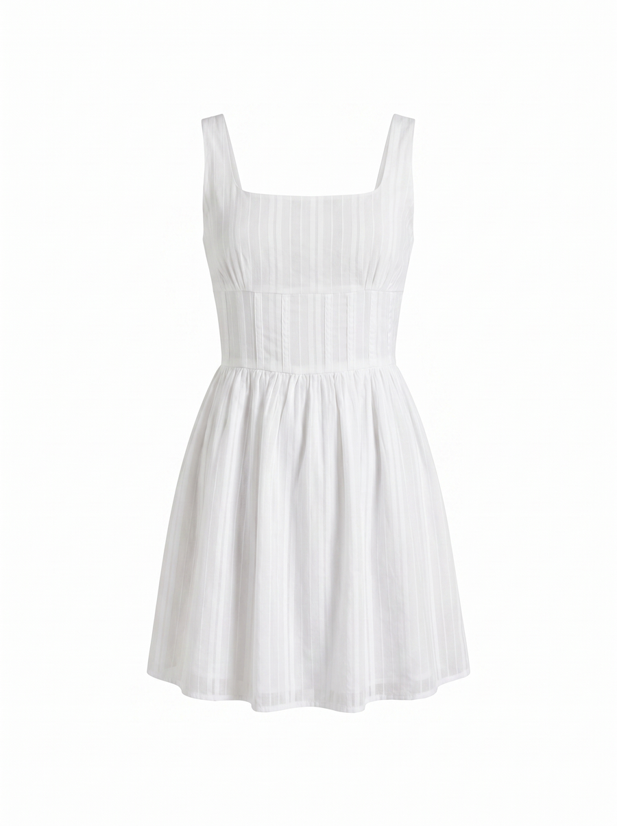 Selinae Minikleid mit Korsett-inspiriertem Oberteil
