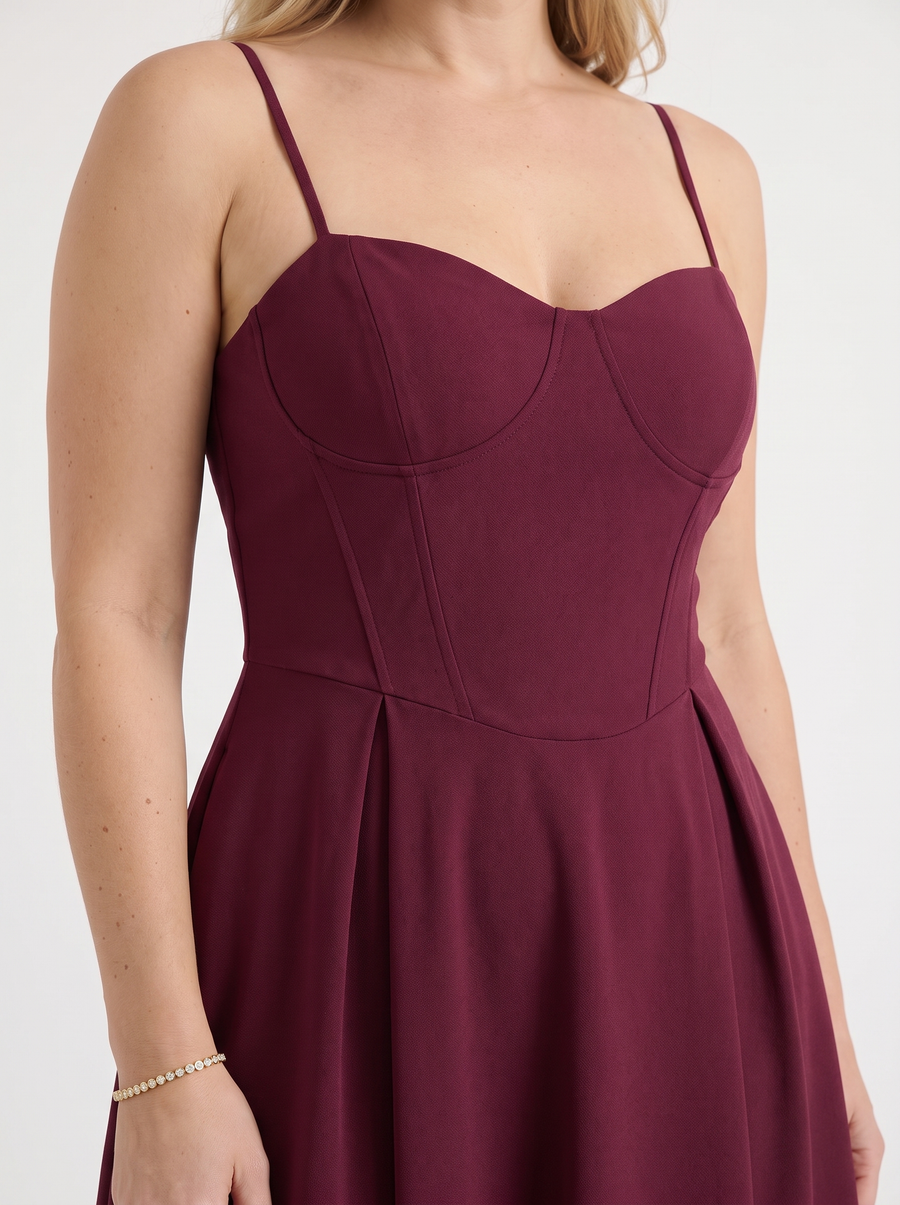 Primrose Midikleid mit Korsett-inspiriertem Oberteil